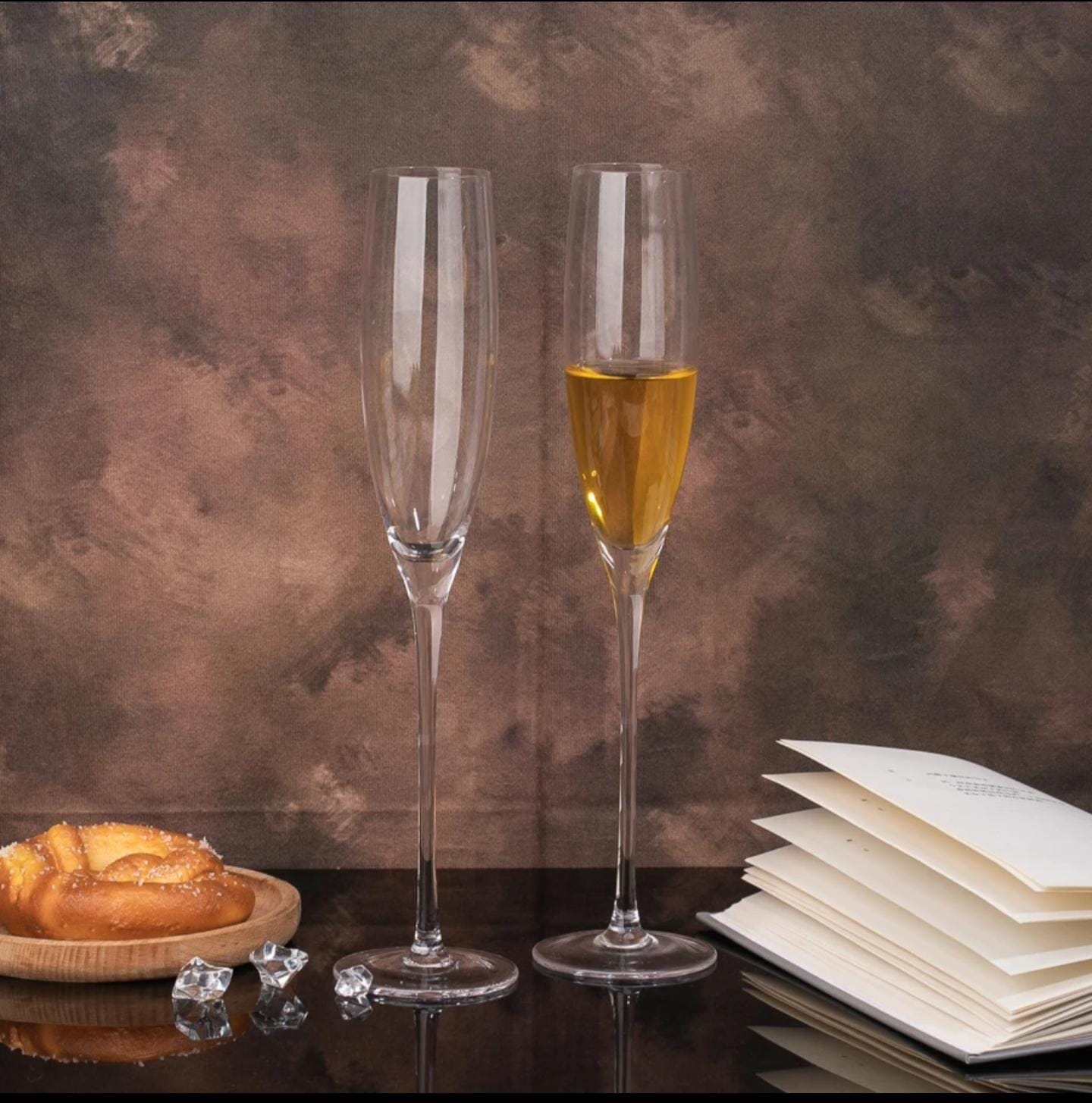 6pcs slim style long champagne flutes