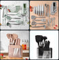 17pc food grade silicone kitchen utensil set.