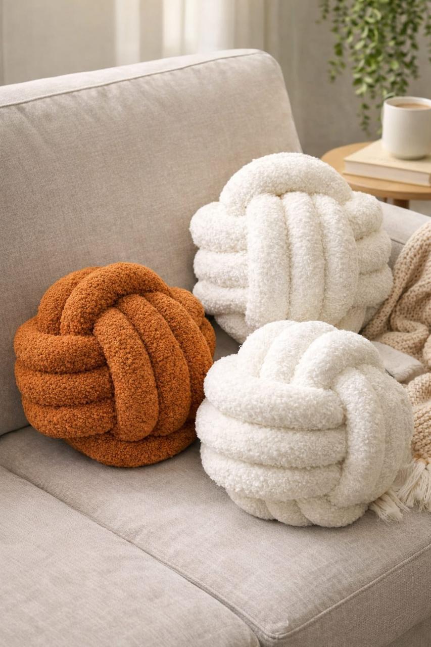 1 pcs High quality Modern homes decorative knot ball pillow.