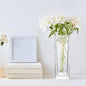 Glass vase cube long plain medium