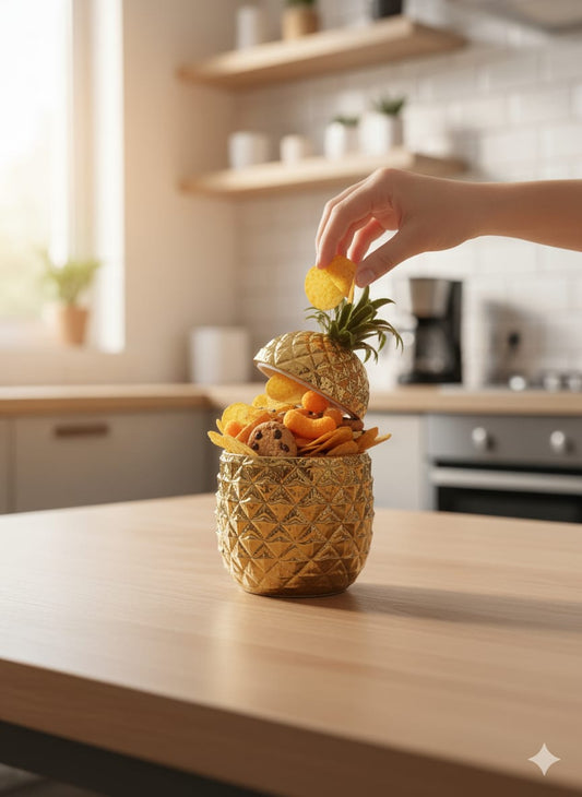 PINEAPPLE CANNISTER GREEN LEAF