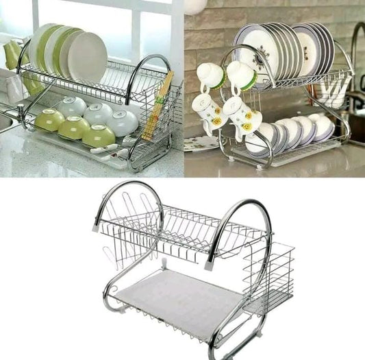 2 layer Stainless Dish Rack