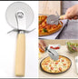 pizza cutter with bamboo handle