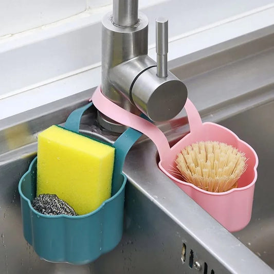 1PCS Kitchen Sink Drainer Basket Soap Sponge Holder