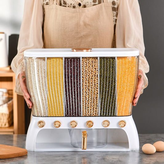 6 compartments kitchen food storage container