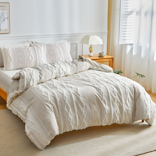 Extra Big Luxury Textured Duvet Cover Set