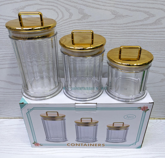 3pcs acrylic canister set