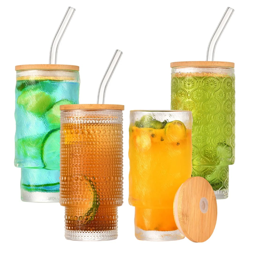 AESTHETIC HIGHBALL CRYSTAL RIBBED GLASS