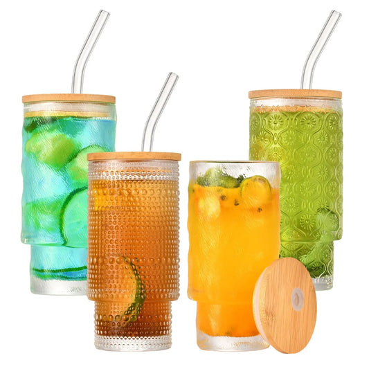 AESTHETIC HIGHBALL CRYSTAL RIBBED GLASS