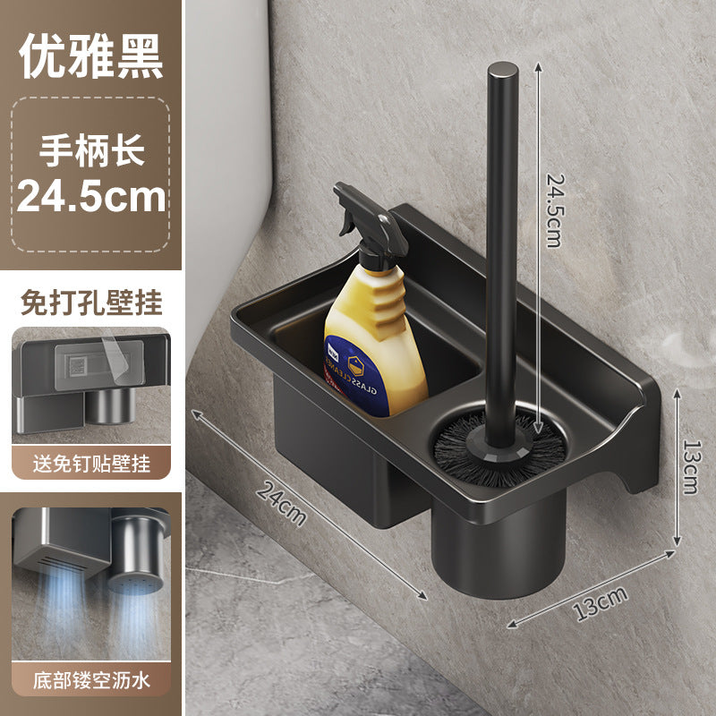 Long-Handle Toilet Brush with Storage