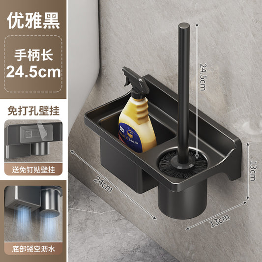 Long-Handle Toilet Brush with Storage
