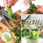 5 blade herbs scissors