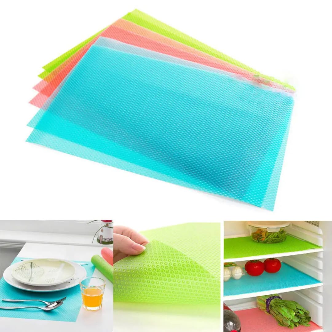 4PCS EVA Waterproof Refrigerator Liner Mat