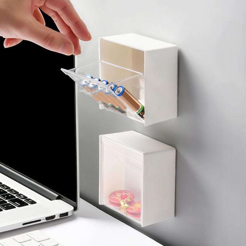 2pcs set  Plastic Wall Mounted Storage Box