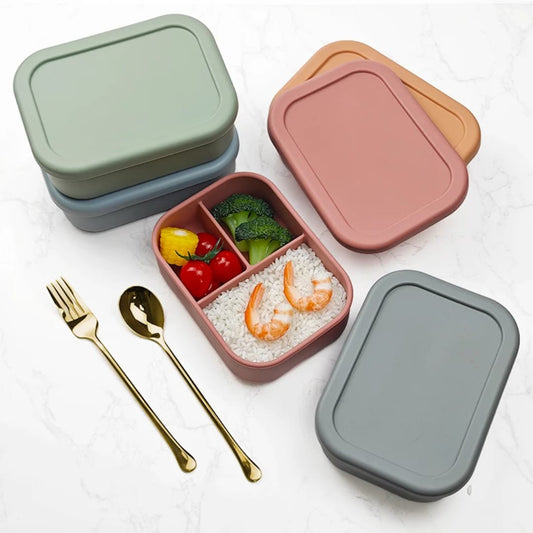 1PC partitioned leak proof silicone lunch box