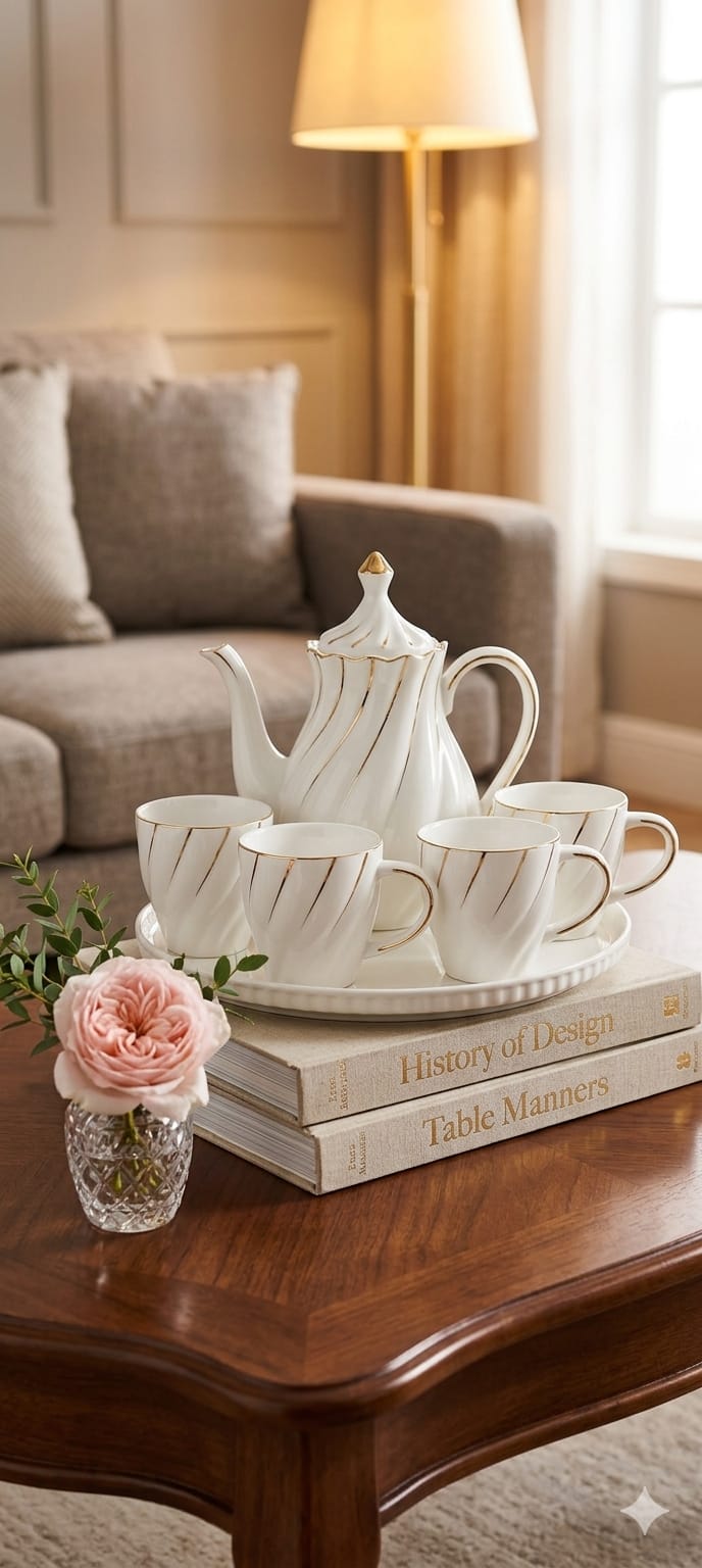 9pc Porcelain Tea Set