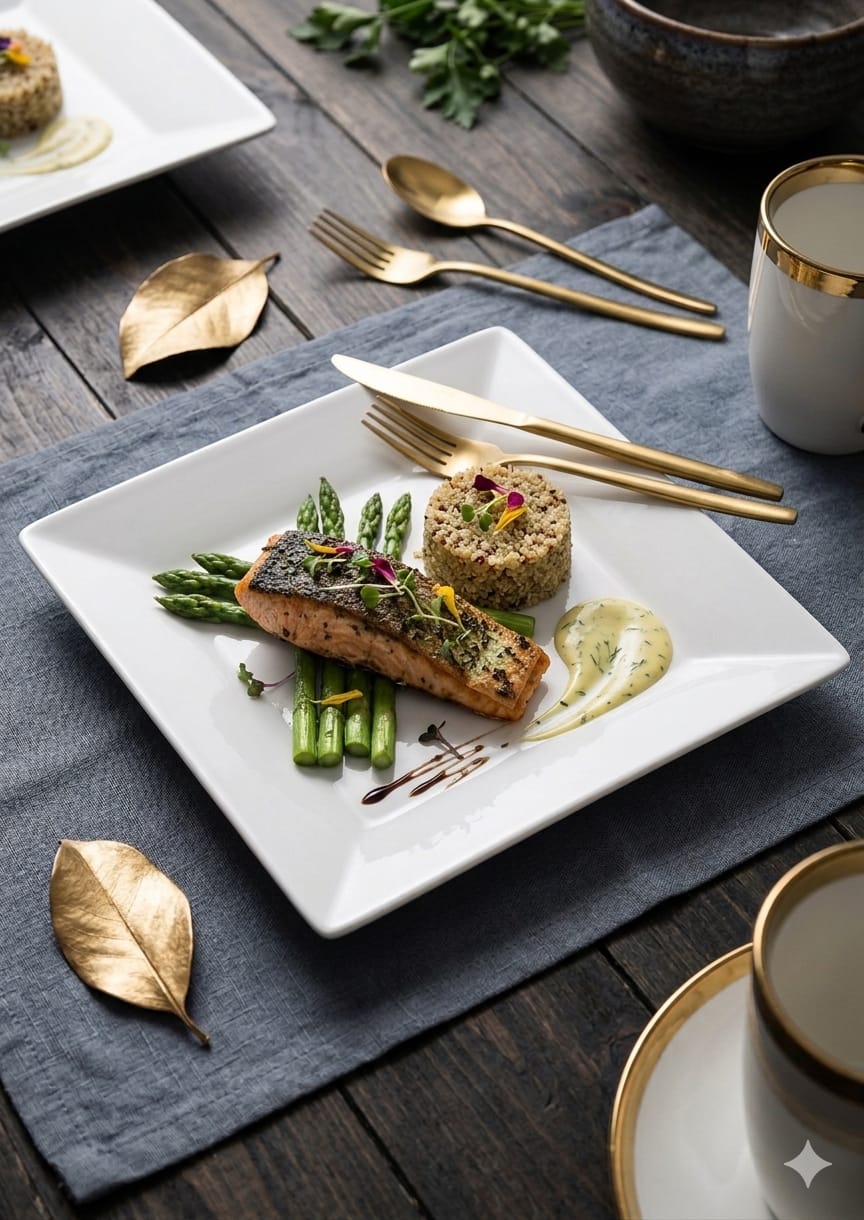 Double square side plate
