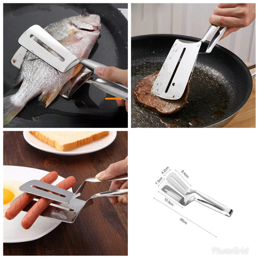 Metallic food tongs