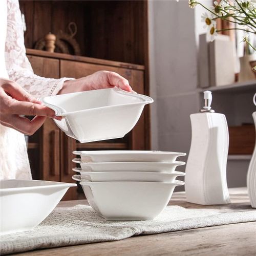 6pc Fancy Shapely With Lines Bowl