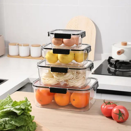 4pc set Transparent Sealed Refrigerator