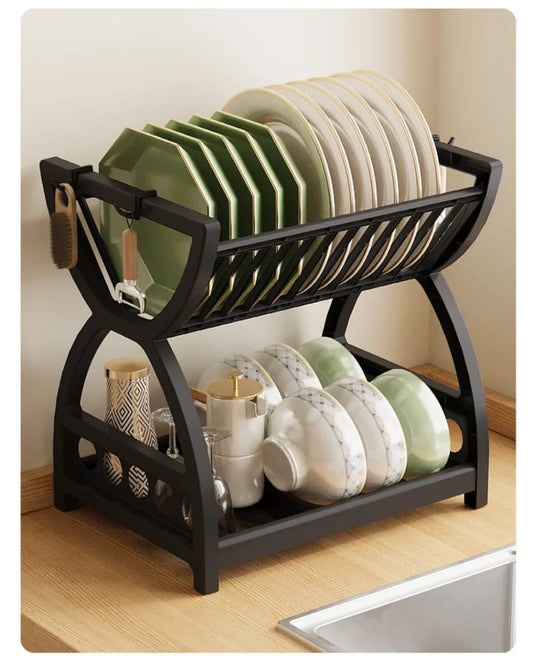 Double Sink Bowl Drain Rack