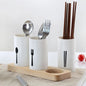 3pc cutlery organizer with oak base