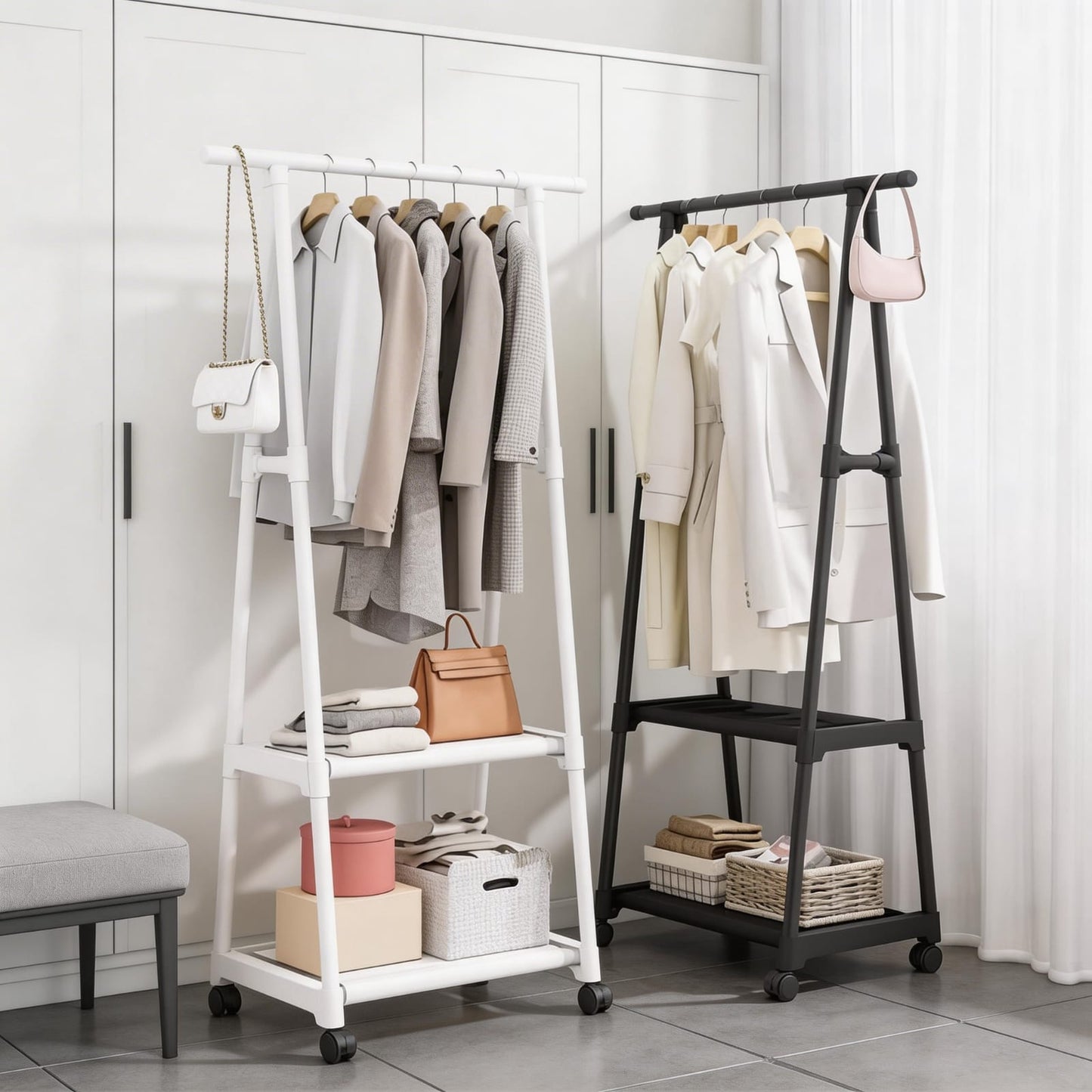 1PC Simple coat rack Floor-to-ceiling clothes rack