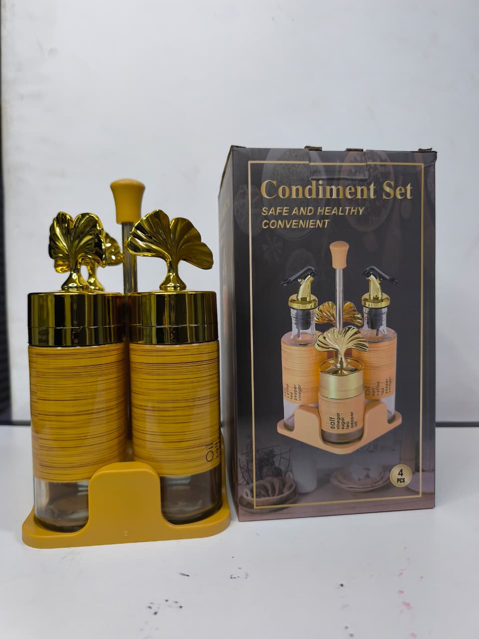 Multi-purpose 4pc condiment set