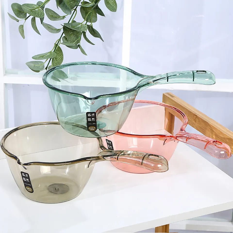 1Pc Transparent Long Handle Water