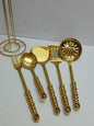 6 in 1 gold vanished serving spoon set