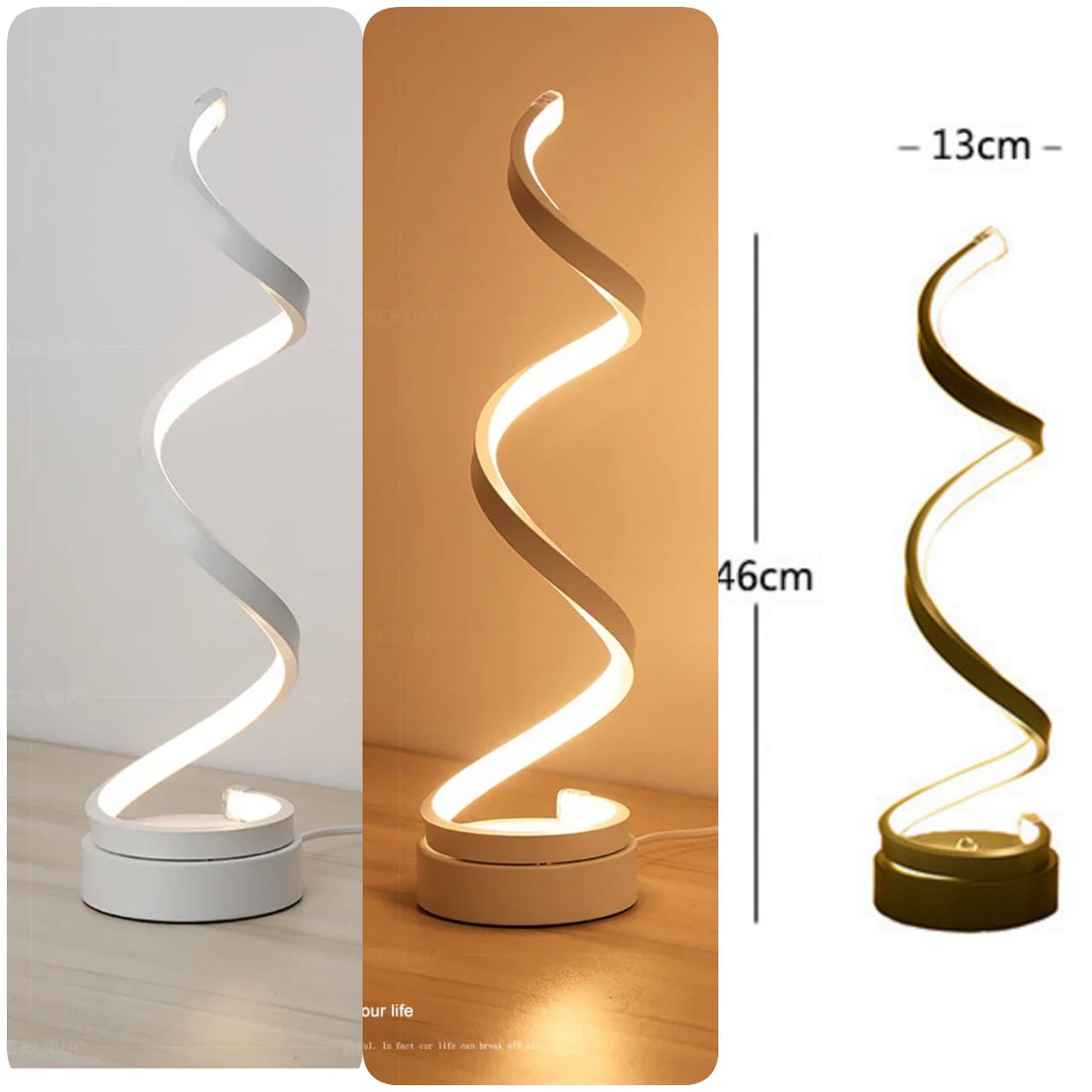 1PC Vertical Spiral Table Lamp