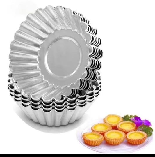 10pcs Reusable stainless steel cupcake
