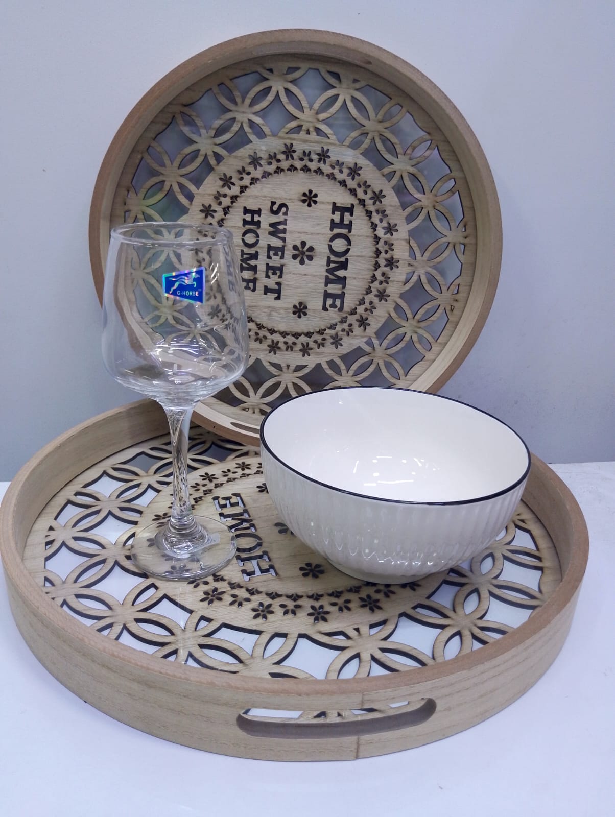2pcs trays of Nordic decorative round