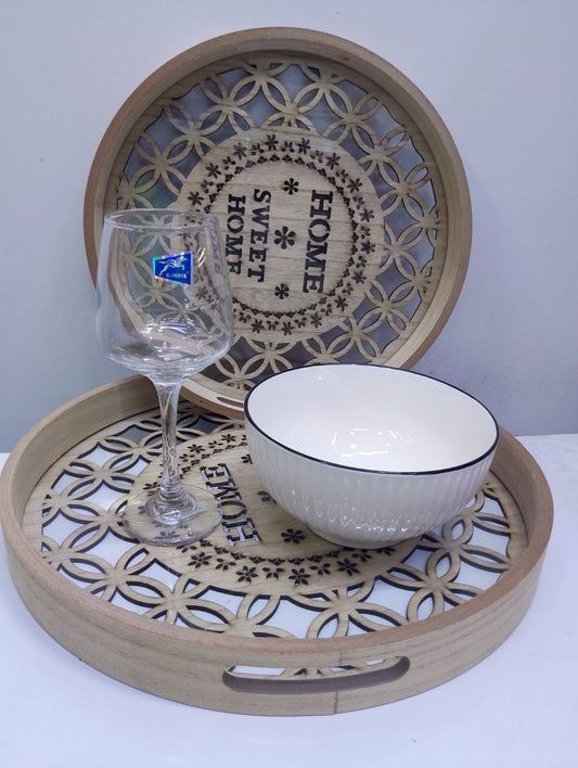 2pcs trays of Nordic decorative round