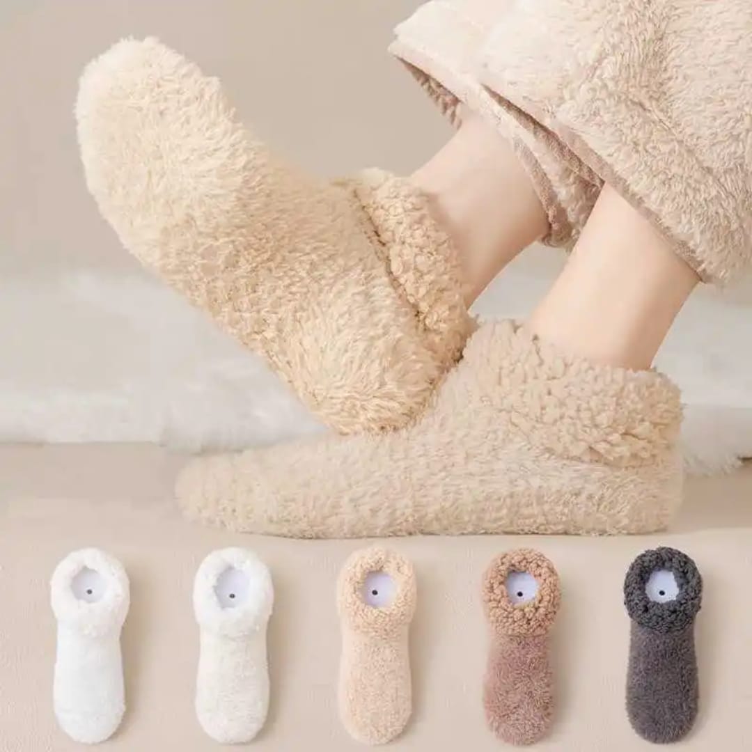 1pc Breathable Berber Fleece Sleeping Socks