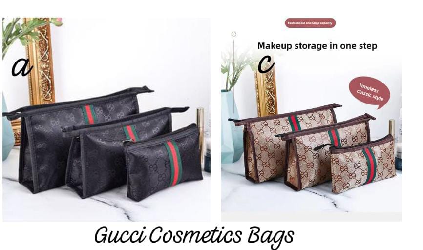 3pcs Set Gucci Cosmetics Bag