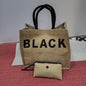 Black Tote Bag with Coin Purse