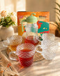 5 pc drinkware glass set