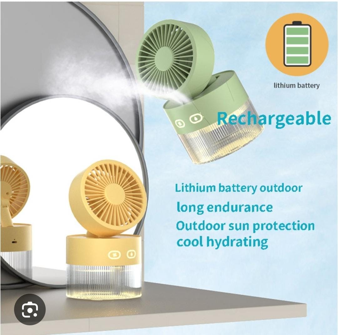 350ml 3 speed 35ml/h rechargeable portable fan