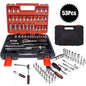 1/4" 53pc Dr socket spanners tool box