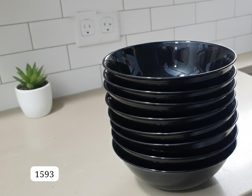 6pc Black themed bowls