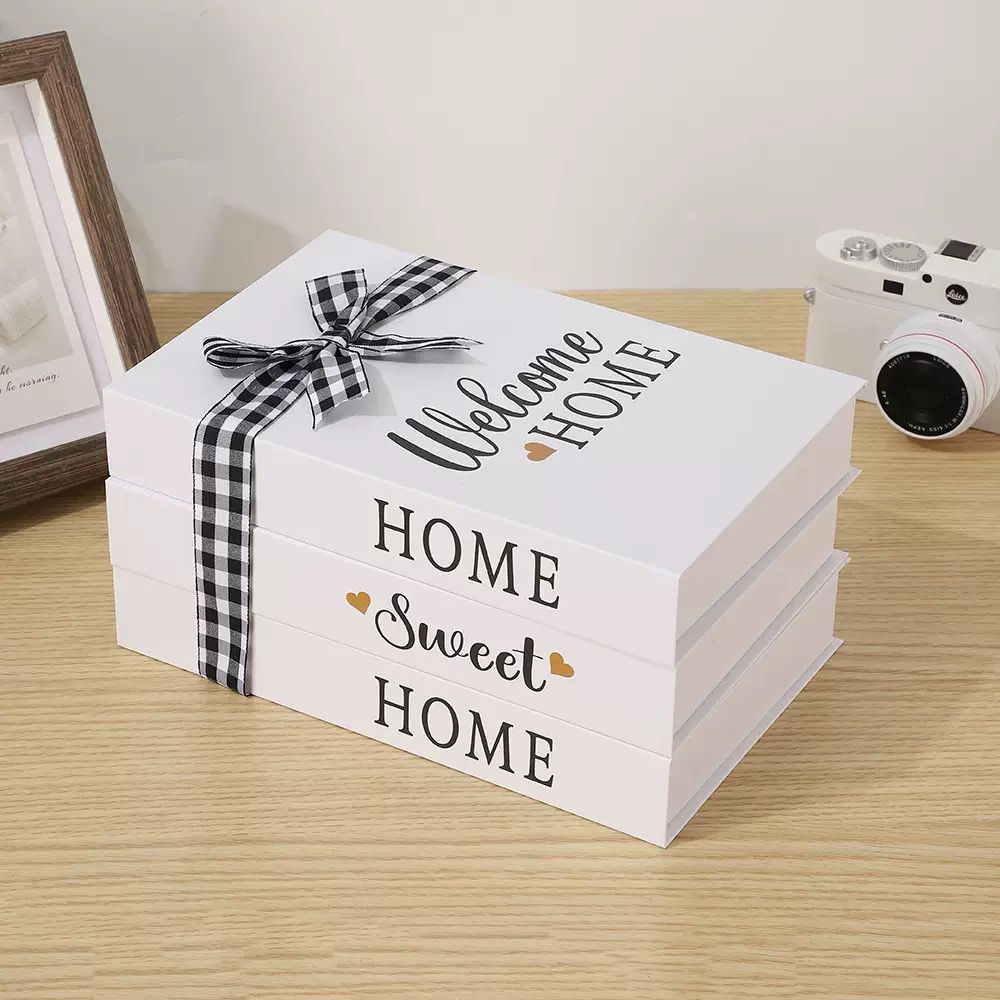 3pc Décor  books for modern home décor