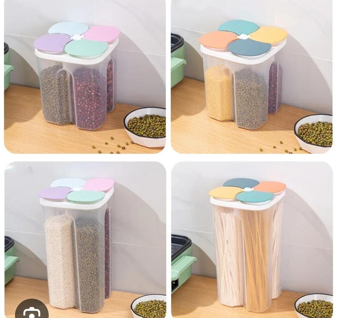 1pc of 4 partition cereal container