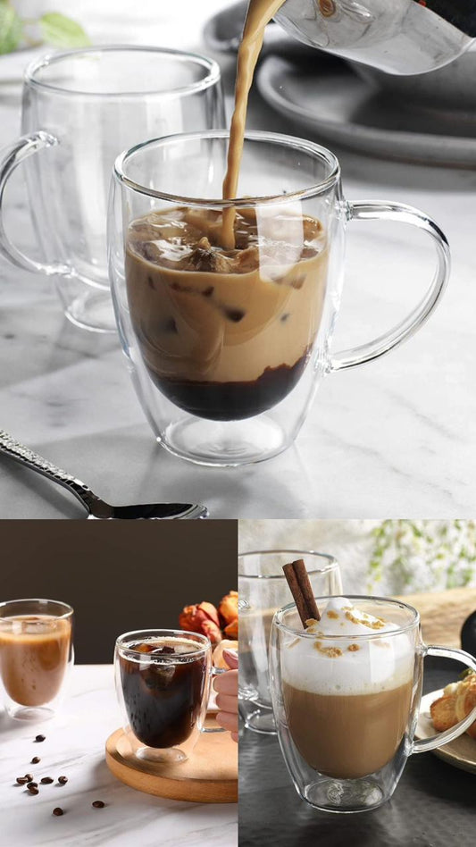20OML Double walled mugs( 2 pcs set)