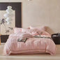 Boho style 3D jacquard tassel 4 piece duvet cover set