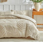 3D embroider butterfly tufted duvet cover 3pc set
