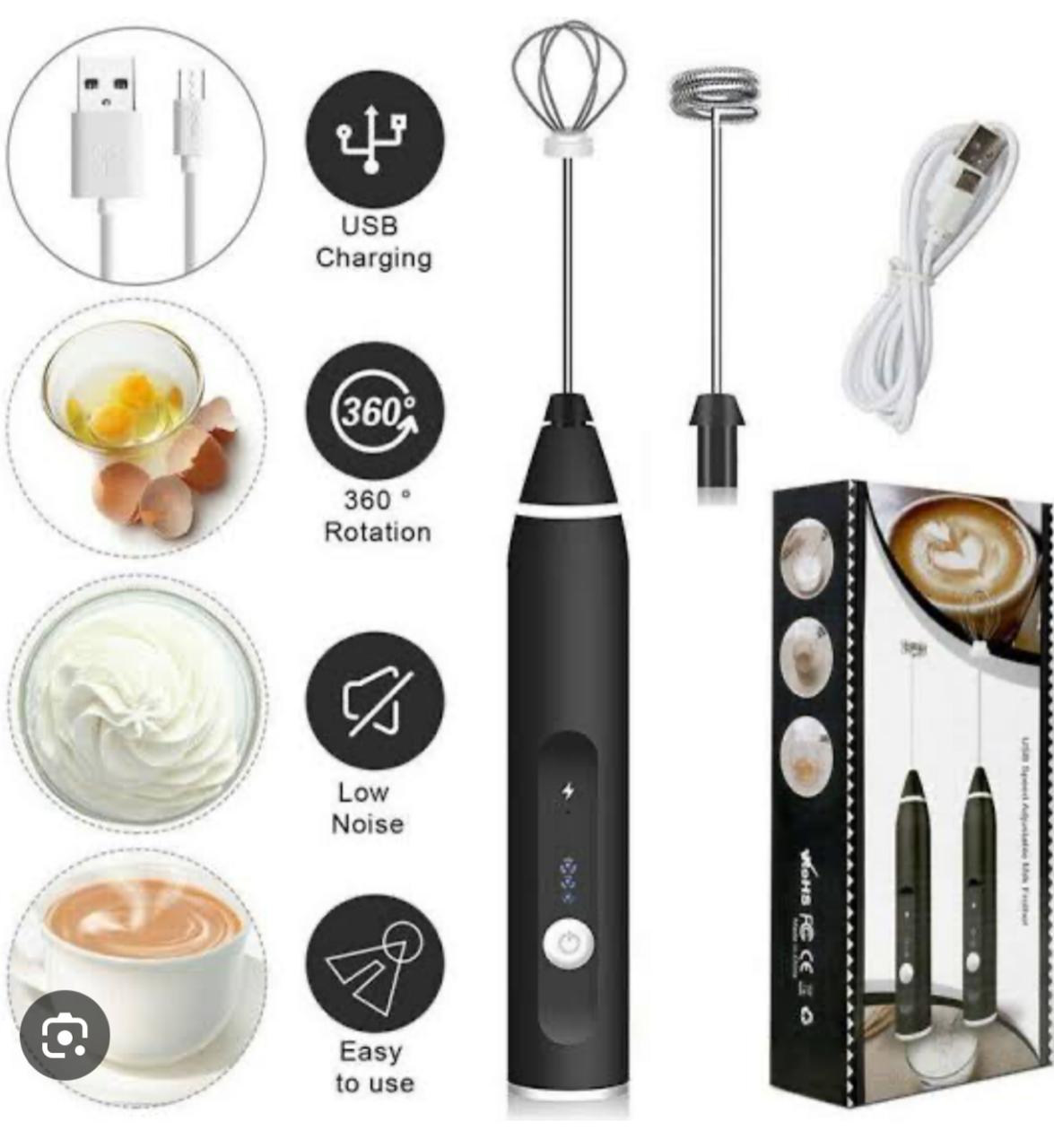 Handheld electric milk frother set