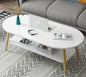 Modern Oval 2 Tier Coffee Table