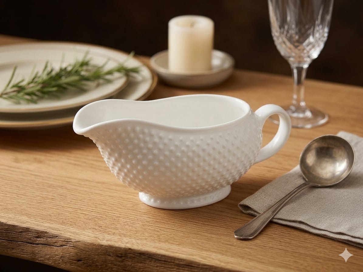 1pc ceramic dotted saucing jug