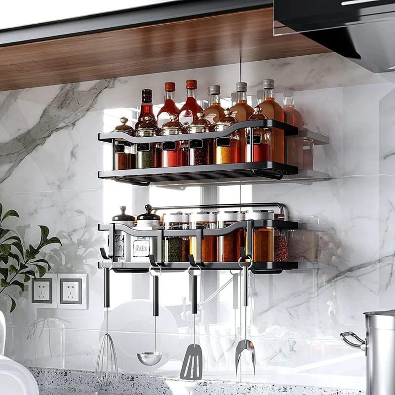 Shower Caddy Shelves – 2 Pcs, Bathroom & Kitchen Organizer